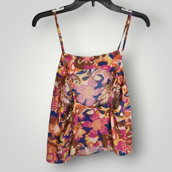 ba&sh Sery Floral Print Viscose Camisole Tank Top Multicolor Size Medium - Picture 3 of 8